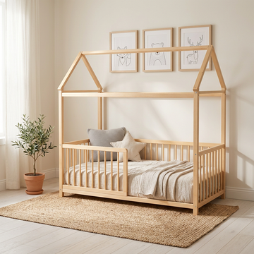 Vloerbed Smrt. Bedhuisje 70x140 Natural