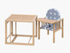 Kinderstoel Colorfull Home Wiktoria Kubus Naturel/Naturel/Ster Grijs