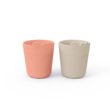 Beker Done by Deer Mini Mug Croco Sand/Coral 2st