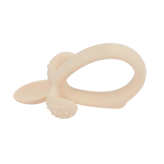 Siliconen 2-in-1 bijtring/lepel Babymoov Beige