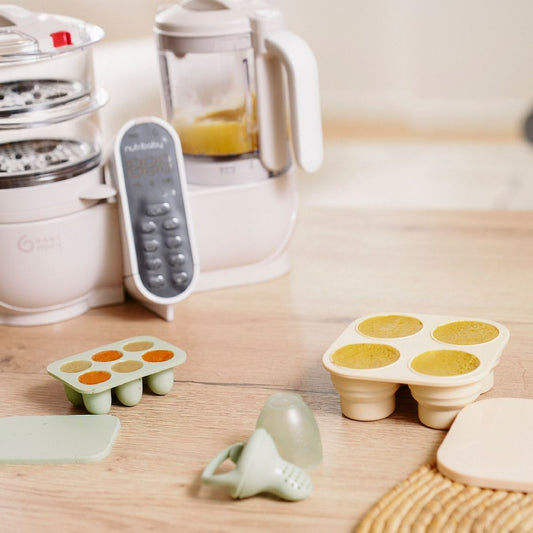 Siliconen bewaarpotjes Babymoov met fruitspeen