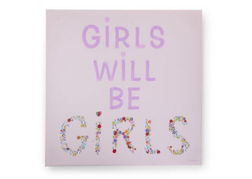 Schilderij Childhome Girls & Buttons 75 x 75cm