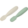 Oefenlepels Béaba Siliconen Sage Green/Velvet Grey 2st