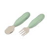 Bestekset Béaba Roestvrijstaal Sage Green 2st