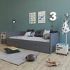 Bedbank Leonard BLN-kids Antraciet 90x200 incl. Onderbed