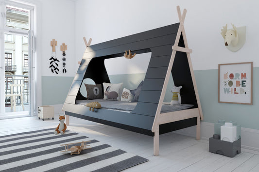 Kinderbed BLN Kids Tipi Black
