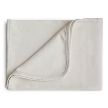 Deken Wieg Mushie Ribbed 80x100 Ivory