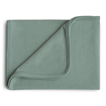 Deken Wieg Mushie Ribbed 80x100 Roman Green