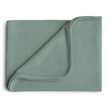 Deken Wieg Mushie Ribbed 80x100 Roman Green