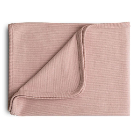 Deken Wieg Mushie Ribbed 80x100 Blush