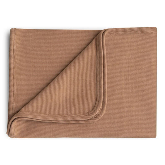 Deken Wieg Mushie Ribbed 80x100 Tan