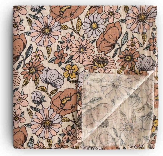 Multidoek Mushie Hydrofiel Retro Flowers