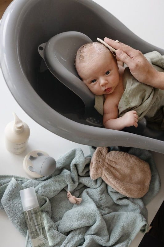 Haarborstel Mushie Newborn Blush/Sand