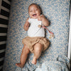 Swaddle Mushie Blue Flowers