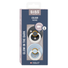Fopspeen Bibs Glow Iron/Baby Blue 6-18mnd 2st