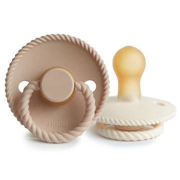 Fopspeen Frigg Rope 0-6mnd Cream/Croissant 2st