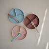 Bord Mushie Siliconen 3-vaks Blush