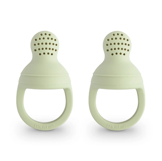 Fruitspeen Mushie Siliconen Sage 2st.