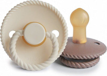 Fopspeen Frigg Rope 6-18mnd Cream/Sepia 2st