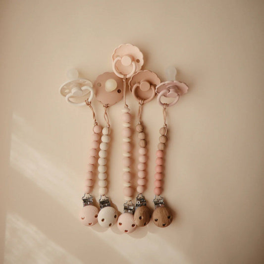Speenketting Mushie Luna Blush