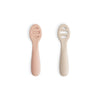 Lepels Mushie Eerste Voeding Siliconen Blush/Shifting Sand 2st