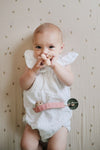 Speenketting Mushie Linnen Blush/Cream