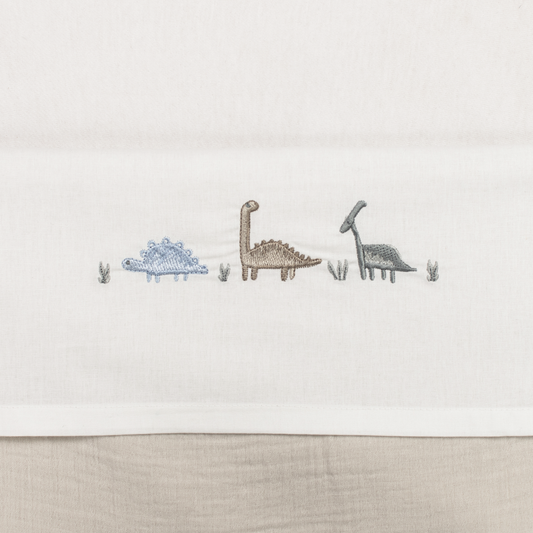 Laken Ledikant Funnababy 100x150 Borduur Dino