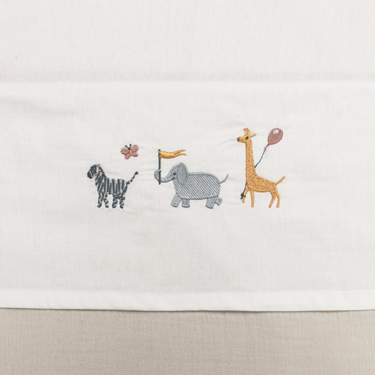 Laken Ledikant Funnababy 100x150 Borduur Safari