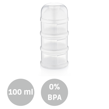 Melkpoedertoren Babyjem Container 3-laags Wit