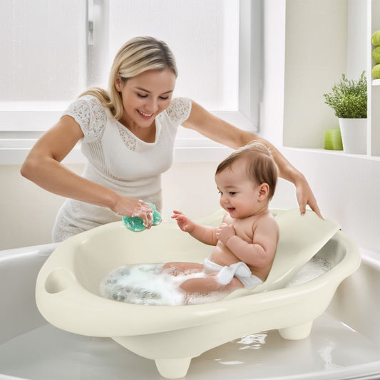 Bathtub Dolu Hippo + Bathseat Relax Beige