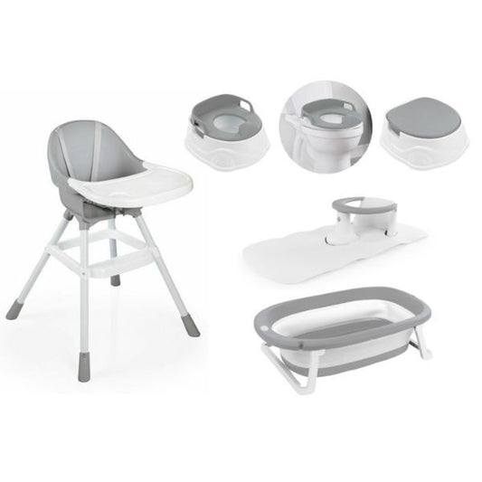 Set Baby Dolu Wit Grijs 6-delig