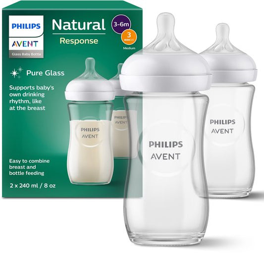 Fles Natural Phillips Avent Glas Duo
