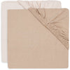 Hoeslaken Ledikant Jollein 60x120  Jersey Blush/Wild Rose 2-pack