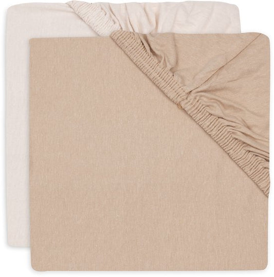 Hoeslaken Ledikant Jollein 60x120  Jersey Blush/Wild Rose 2-pack