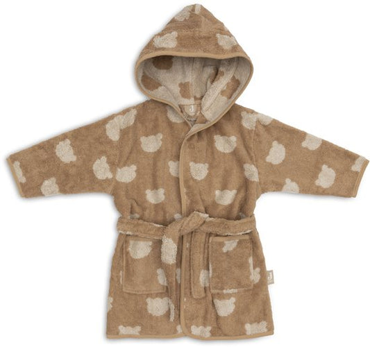 Badjas Jollein Badstof Jacquard Teddy Bear 1-2jaar