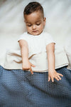Deken Ledikant Koeka Wafel Cotton Fleece Bluestone
