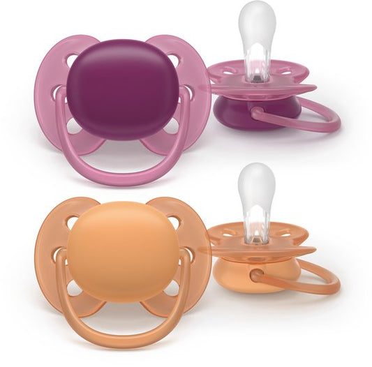 Fopspeen Philips Avent Ultra Soft Fuchsia Perzik +18mnd