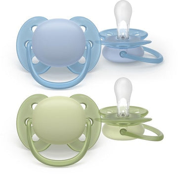 Fopspeen Phillips Avent Ultra Soft Lichtblauw/Groen +0mnd