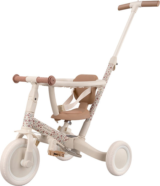 Driewieler/Fietsje Little Dutch 4-in-1 Off White/Sunny Flower