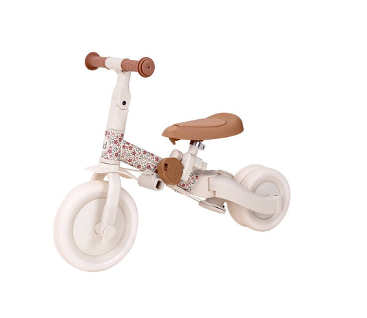 Driewieler/Fietsje Little Dutch 4-in-1 Off White/Sunny Flower