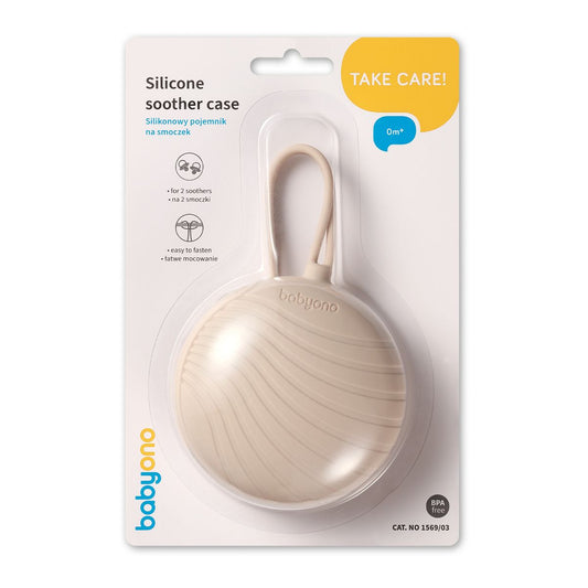 Fopspeenhouder Babyono Siliconen Beige