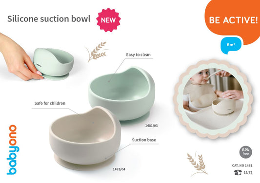 Kom met Zuignap Babyono Beige