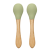Lepels Lorelli Siliconen/Bamboe 2 stuks Groen