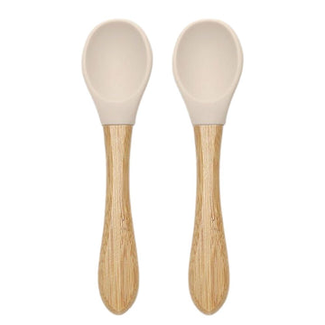 Lepels Lorelli Siliconen/Bamboe 2 stuks Beige