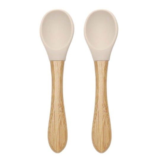 Lepels Lorelli Siliconen/Bamboe 2 stuks Beige
