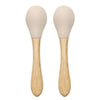 Lepels Lorelli Siliconen/Bamboe 2 stuks Beige