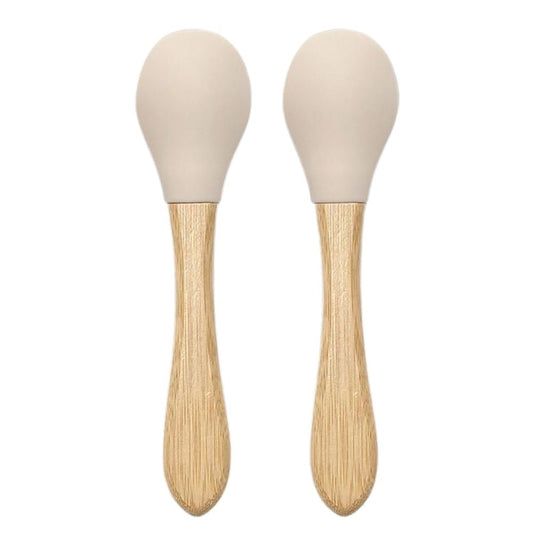 Lepels Lorelli Siliconen/Bamboe 2 stuks Beige