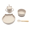 Eetset Lorelli Siliconen 4-delig Beige