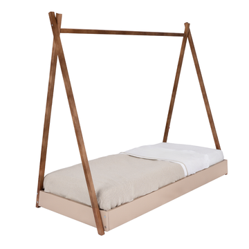 Peuterbed Colorfull Home 70x140 Vloerbed Tipi Walnut