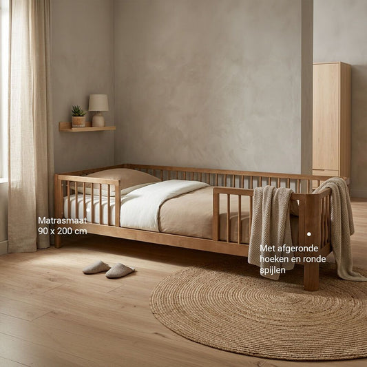 Kinderbed Novi Charlotte V2 90x200 Walnut